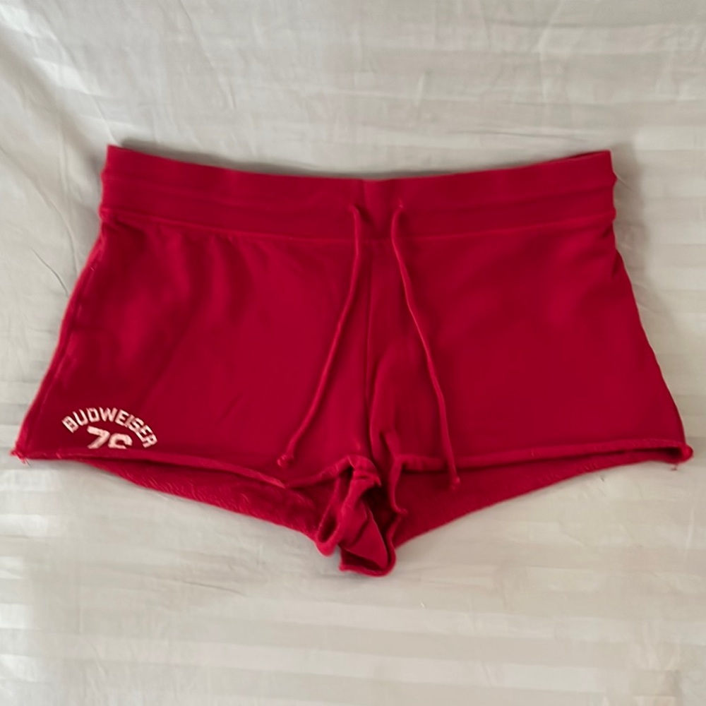 Budweiser Red Athletic Shorts Vibrant Design